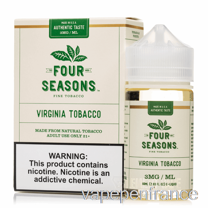 Tabac De Virginie - Quatre Saisons - Stylo Vape 60 Ml 12 Mg